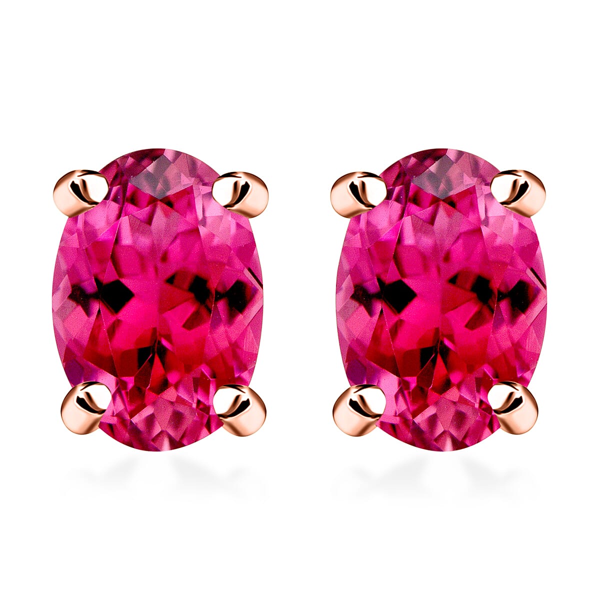 D'Joy Tanzanite 1.00 ctw Solitaire Stud Earrings in Platinum Over Sterling Silver