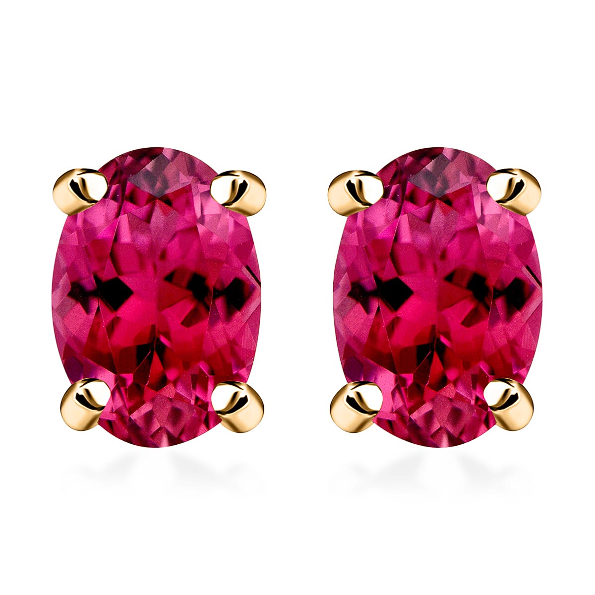 D'Joy Tanzanite 1.00 ctw Solitaire Stud Earrings in Platinum Over Sterling Silver