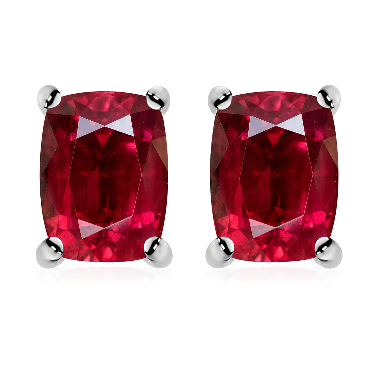 Tanzanite Solitaire Stud Earrings in Platinum Over Sterling Silver 2.10 ctw