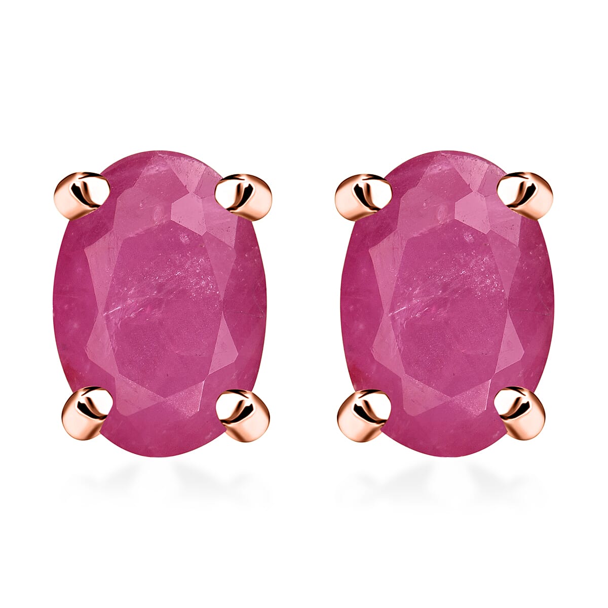 D'Joy Tanzanite 1.00 ctw Solitaire Stud Earrings in Platinum Over Sterling Silver
