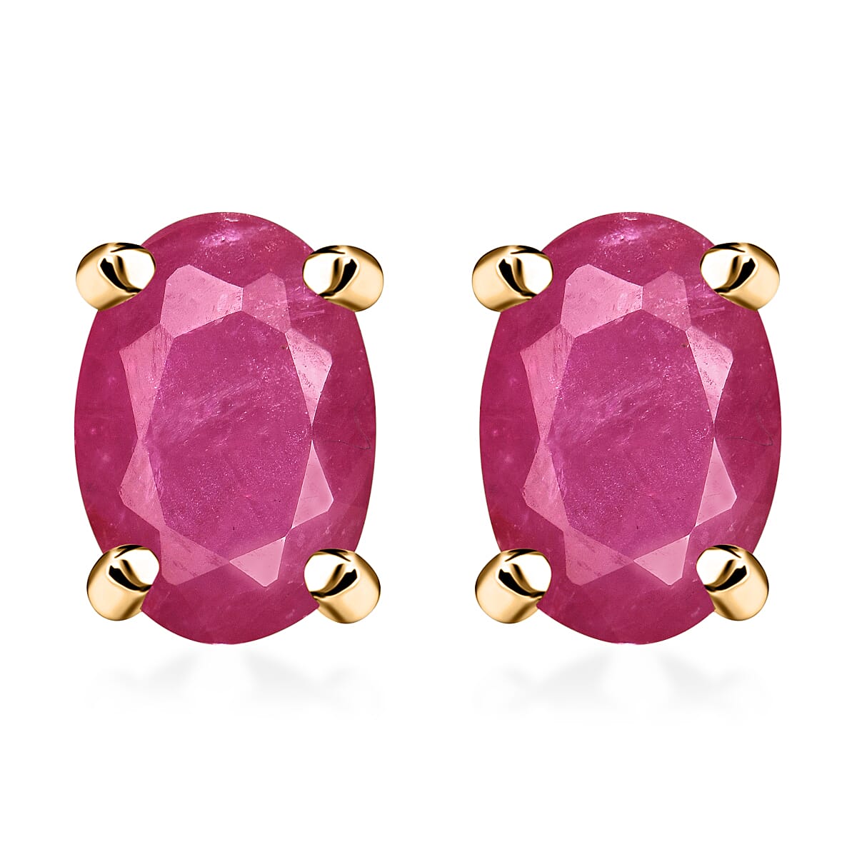 D'Joy Tanzanite 1.00 ctw Solitaire Stud Earrings in Platinum Over Sterling Silver