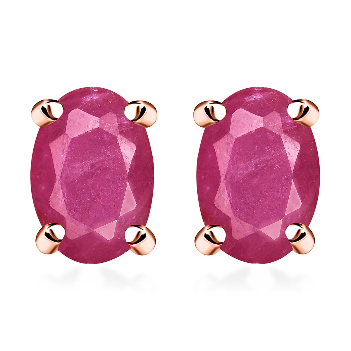 D'Joy Tanzanite 1.00 ctw Solitaire Stud Earrings in Platinum Over Sterling Silver