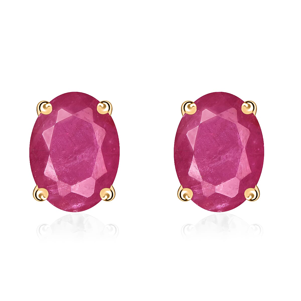 Tanzanite Solitaire Stud Earrings in Platinum Over Sterling Silver 1.65 ctw