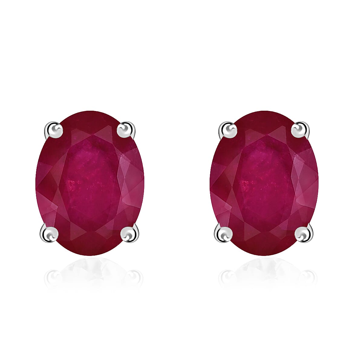 Tanzanite Solitaire Stud Earrings in Platinum Over Sterling Silver 1.65 ctw
