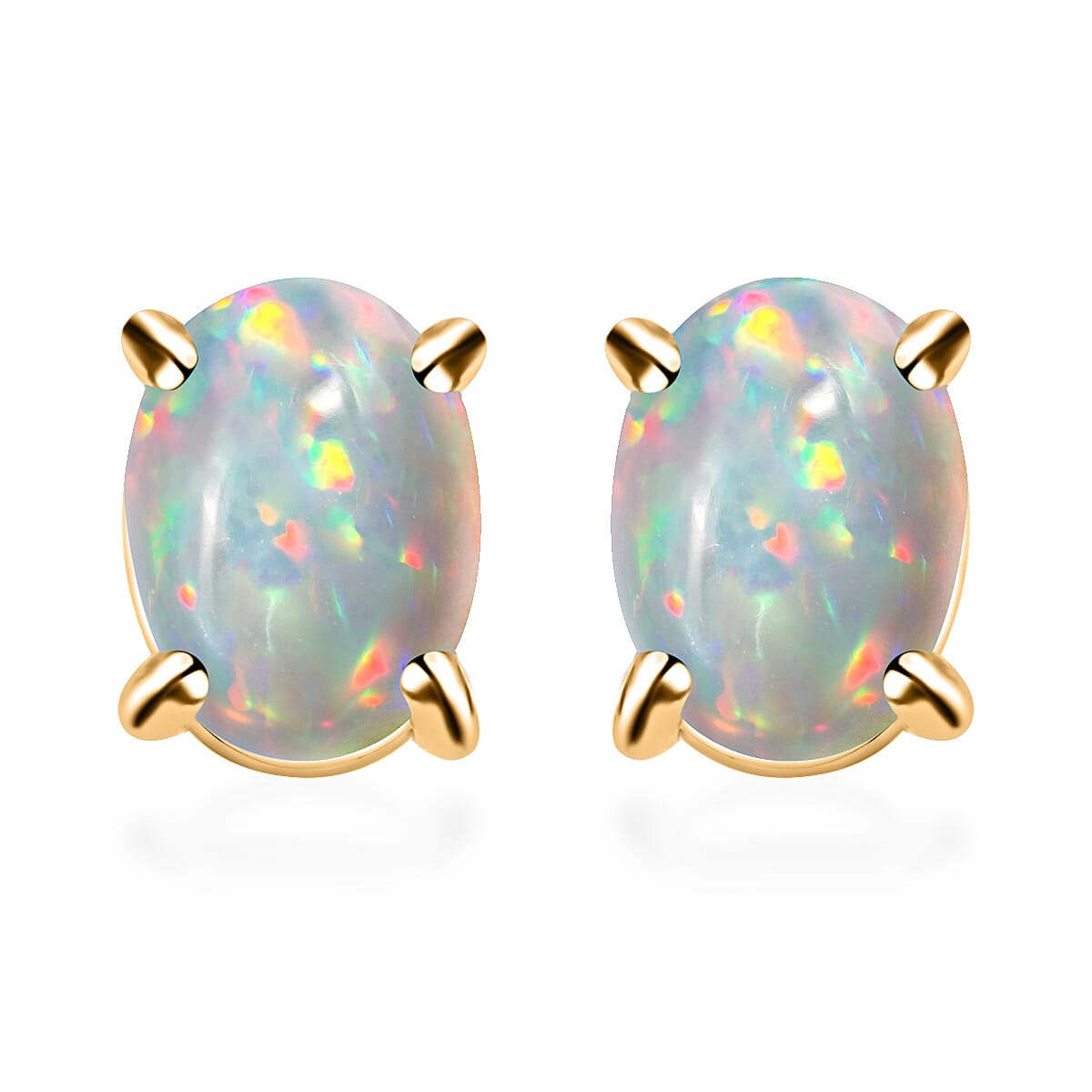 Premium Sleeping Beauty Turquoise Solitaire Stud Earrings in Platinum Over Sterling Silver 1.70 ctw