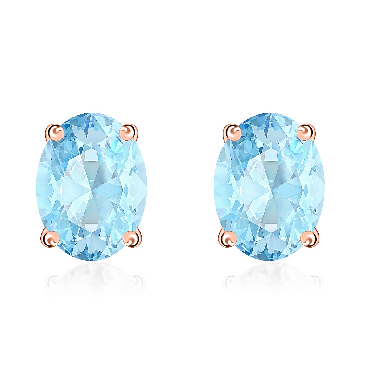 Tanzanite Solitaire Stud Earrings in Platinum Over Sterling Silver 1.65 ctw