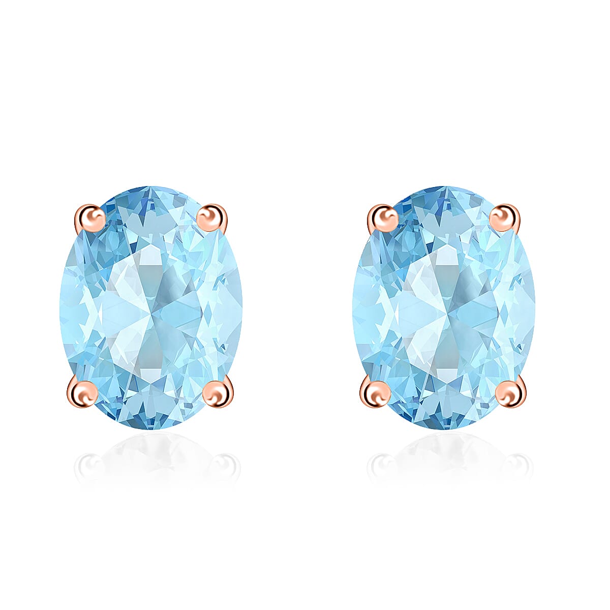Tanzanite Solitaire Stud Earrings in Platinum Over Sterling Silver 1.65 ctw