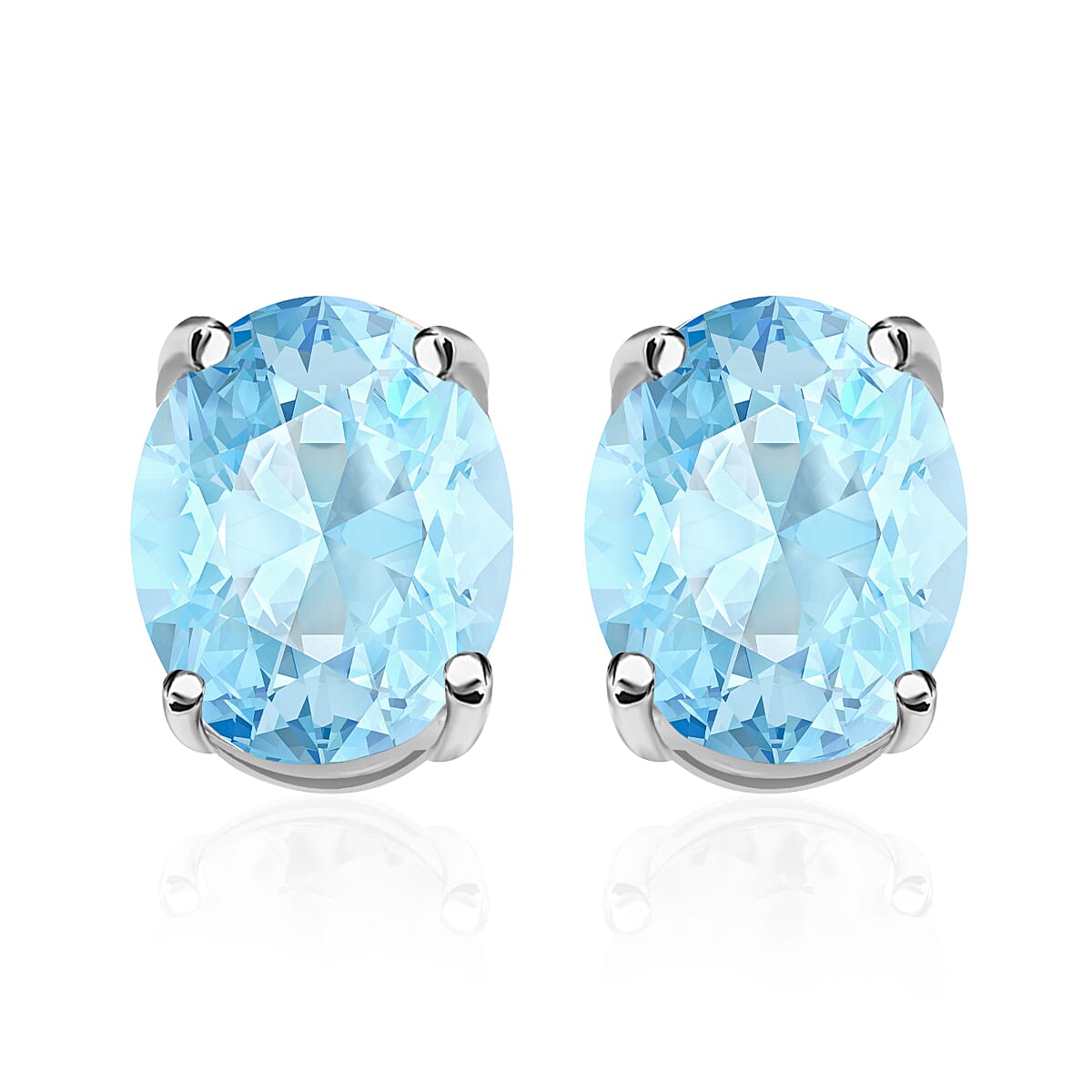 Premium Marropino Morganite Solitaire Stud Earrings in Platinum Over Sterling Silver 2.60 ctw