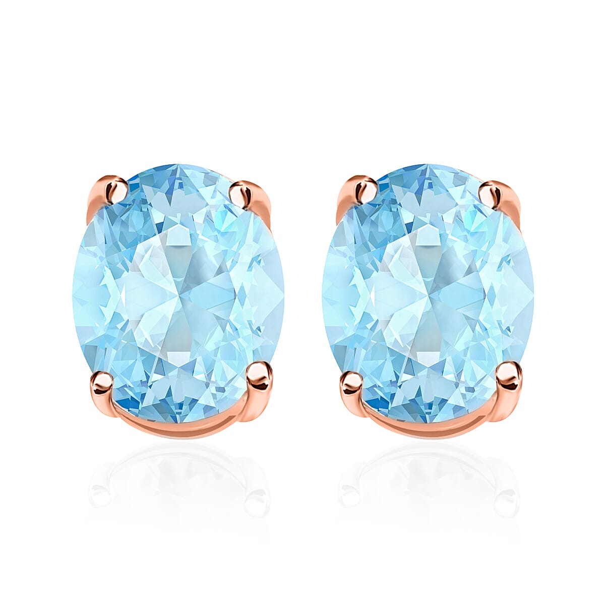 Premium Marropino Morganite Solitaire Stud Earrings in Platinum Over Sterling Silver 2.60 ctw