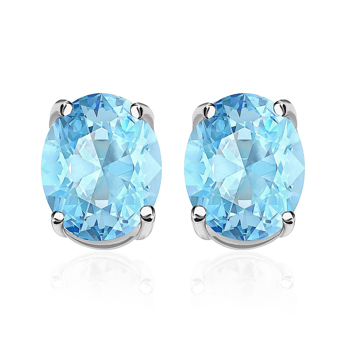 Premium Marropino Morganite Solitaire Stud Earrings in Platinum Over Sterling Silver 2.60 ctw