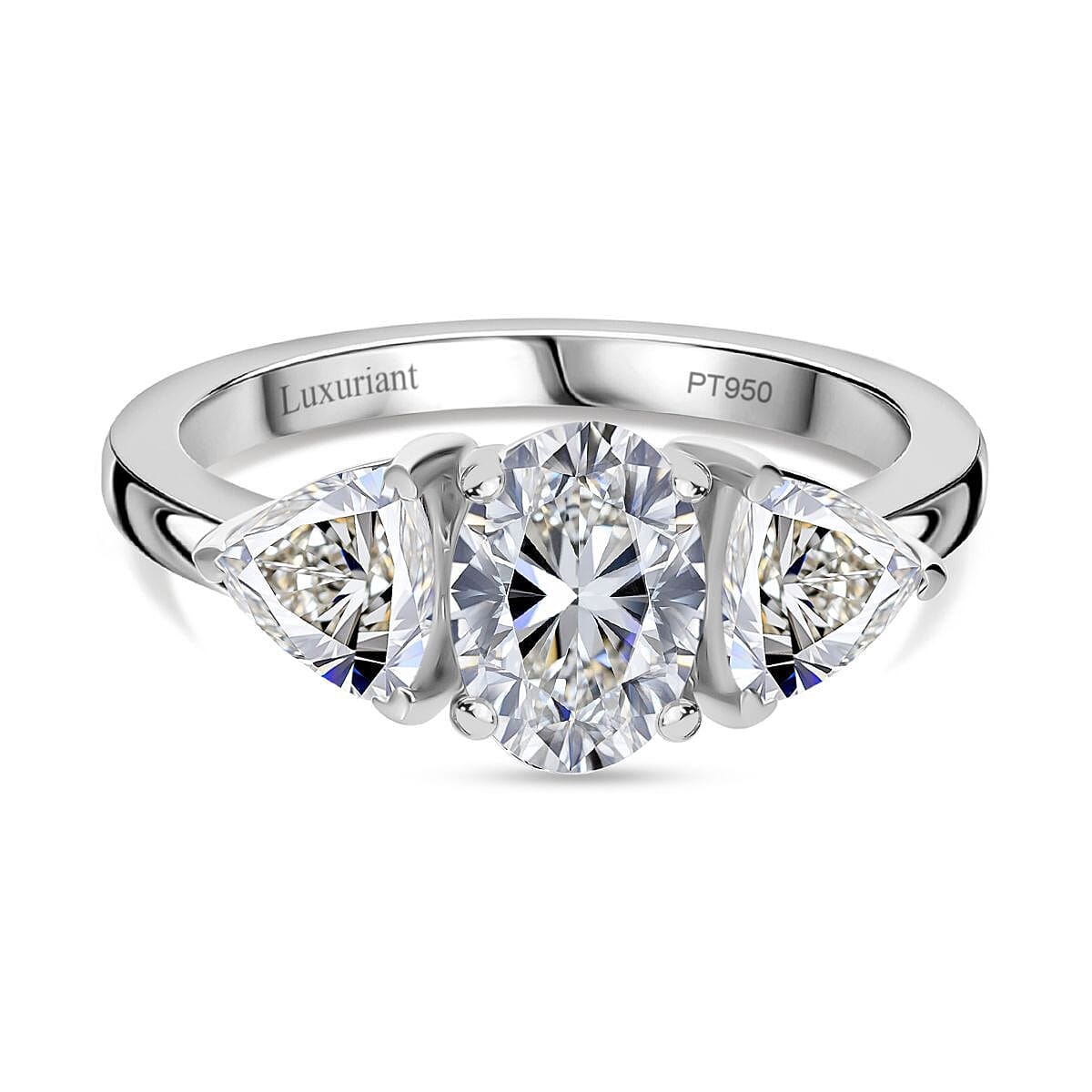 950 Platinum Luxuriant Lab Grown Diamond (E-F, VS) Ring (Size 10.0) (5.0 g) 2.00 ctw