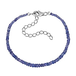 Tanzanite Bracelet in Rhodium Over Sterling Silver (7.50 In) 18.00 ctw