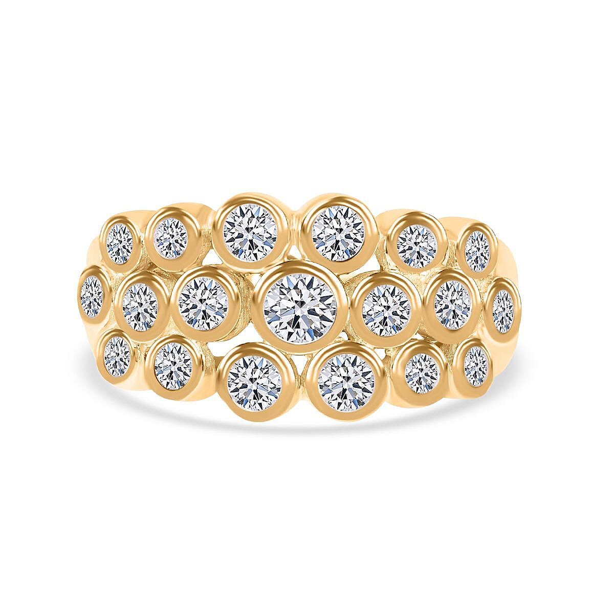 10K Yellow Gold Luxuriant Lab Grown Diamond (VS) Ring (Size 8.0) 1.01 ctw