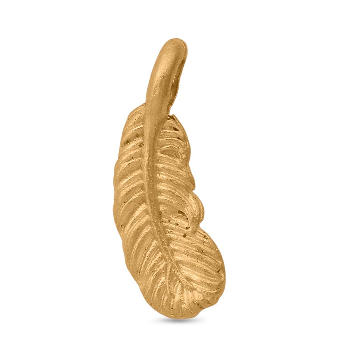 24K Yellow Gold Feather Pendant without Chain (0.10 g)