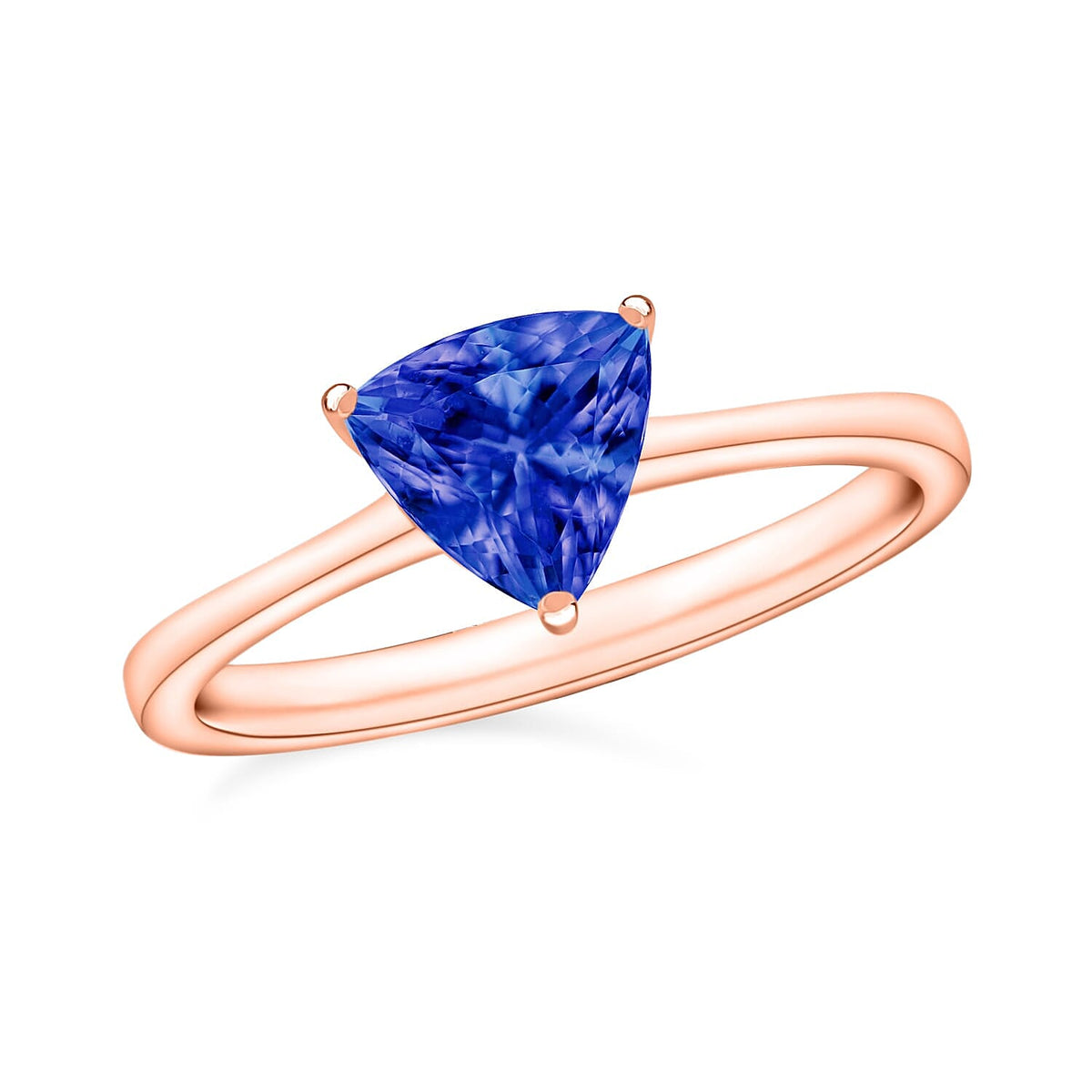 Tanzanite Solitaire Ring in Platinum Over Sterling Silver (Size 10.0) 1.50 ctw