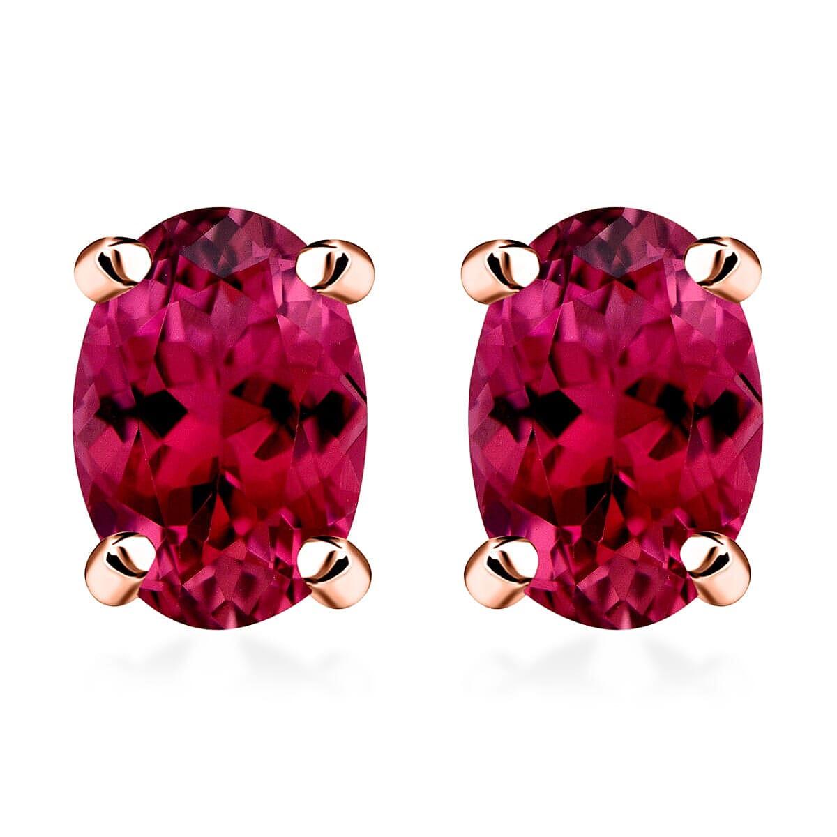 D'Joy Tanzanite 1.00 ctw Solitaire Stud Earrings in Platinum Over Sterling Silver