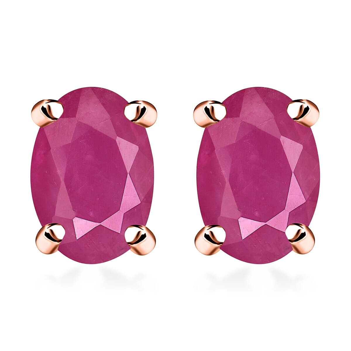 D'Joy Tanzanite 1.00 ctw Solitaire Stud Earrings in Platinum Over Sterling Silver