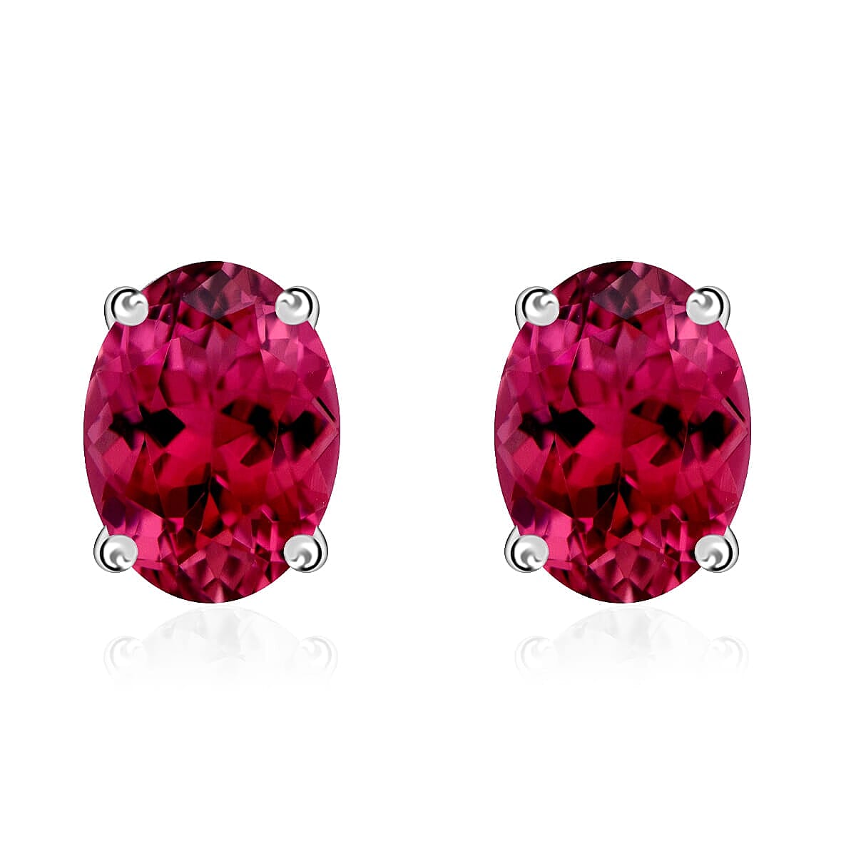 Tanzanite Solitaire Stud Earrings in Platinum Over Sterling Silver 1.65 ctw