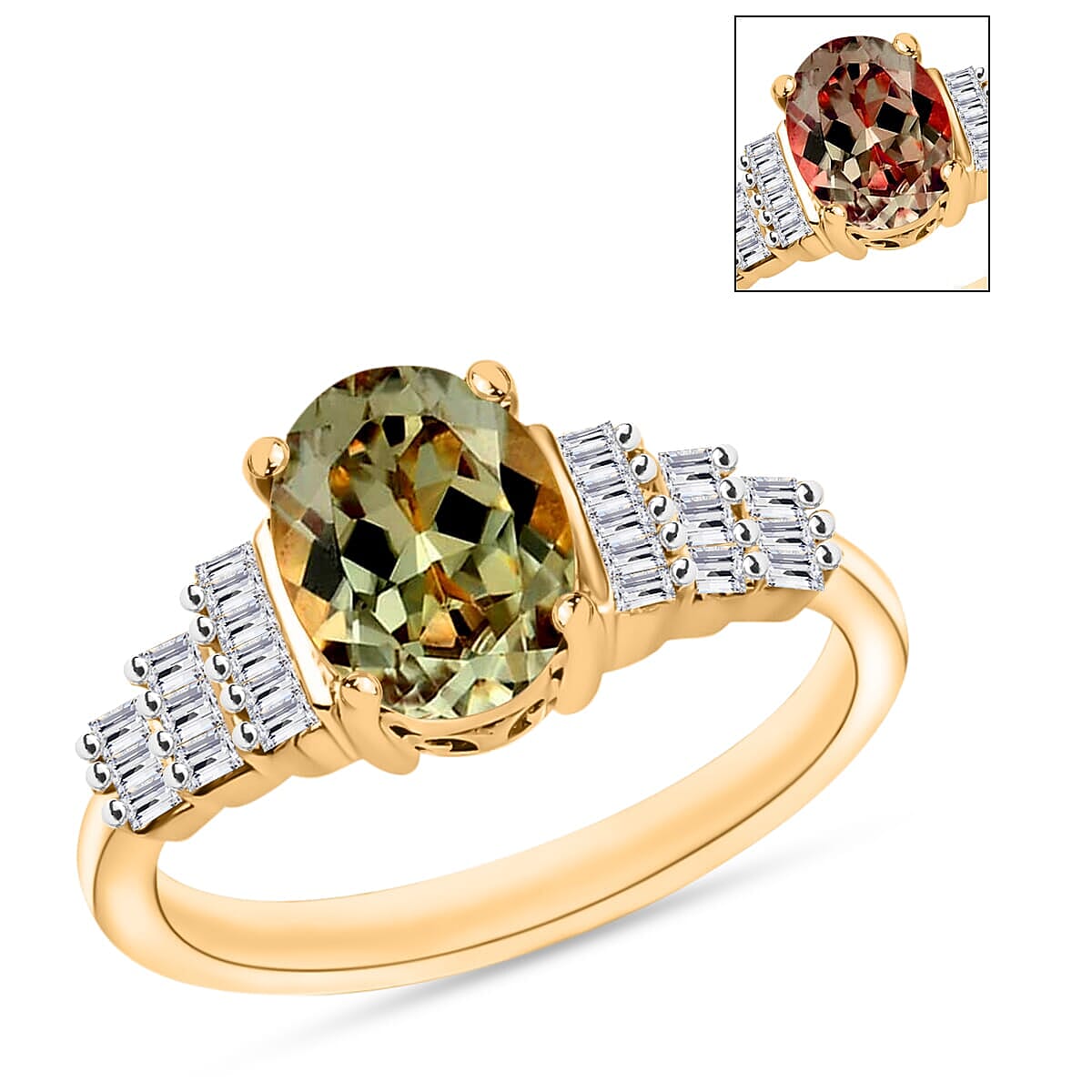 Iliana AAA Turkizite and G-H SI Diamond 1.40 ctw Ring in 18K White Gold