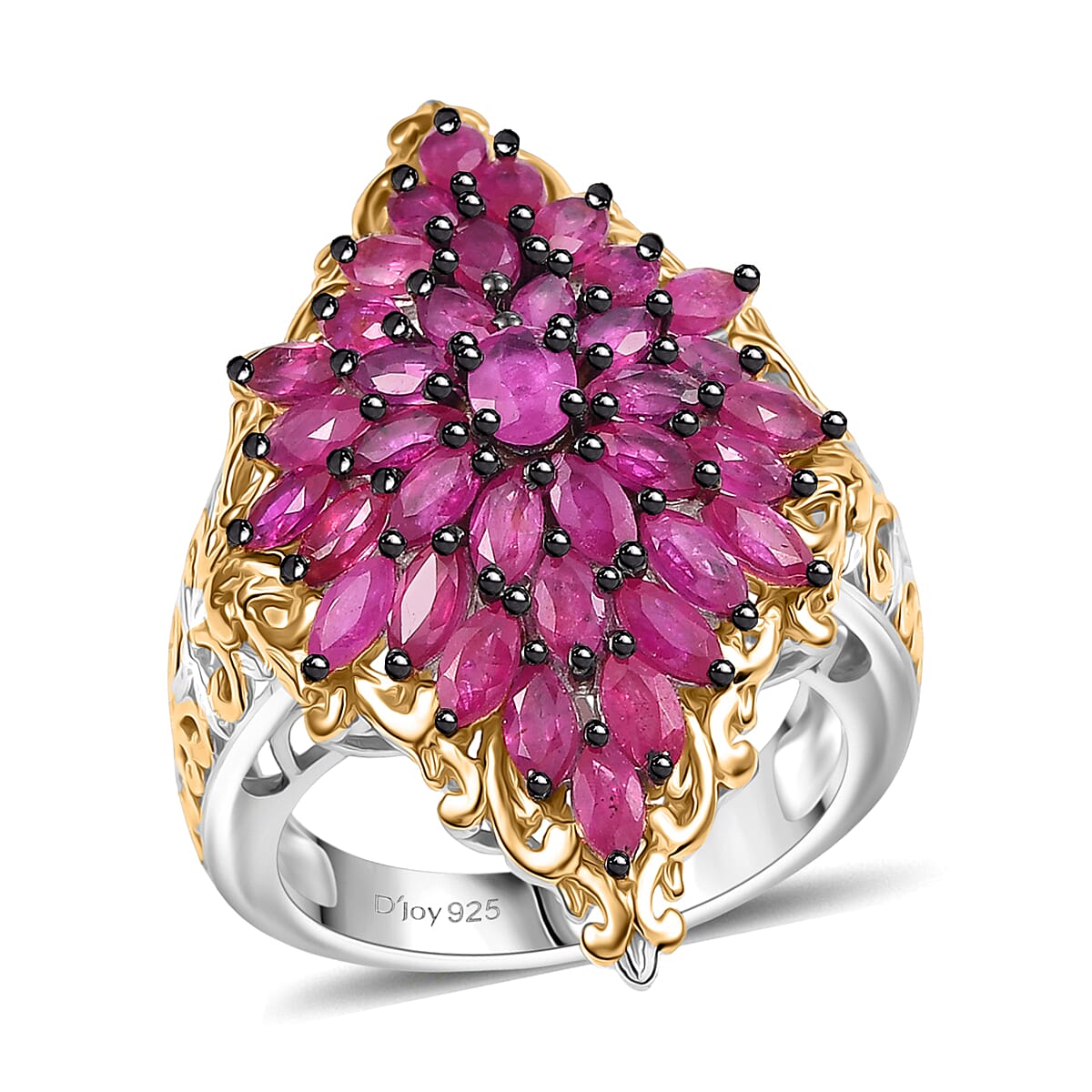 24th Nov TLV D'Joy Premium Narsipatnam Alexandrite Ring in 18K Vermeil YG and Rhodium Over Sterling Silver (Size 10.0) 3.25 ctw