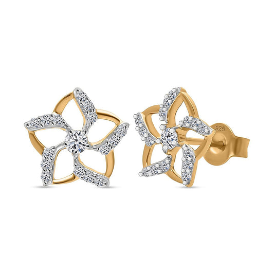 Luxuriant Lab Grown Diamond (G-H, SI) Earrings in 18K Vermeil YG Over Sterling Silver 0.33 ctw