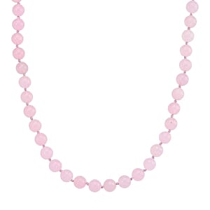 Pink Morganite Colour Quartxzite Necklace (Adjustable) in Stainless Steel 270.00 ctw