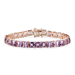 D''Joy Rose De France Amethyst Bracelet in 18K Vermeil RG Over Sterling Silver (7.50 In) 30.45 ctw