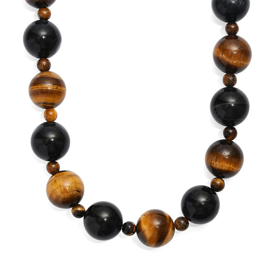 EverTrue Blue and Red Tiger Eye Necklace (20 Inches) in Platinum Bond 473.00 ctw
