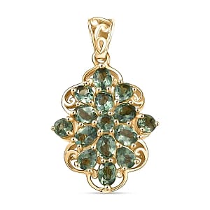 D''Joy Green Apatite Pendant in 18K Vermeil YG Over Sterling Silver 2.45 ctw