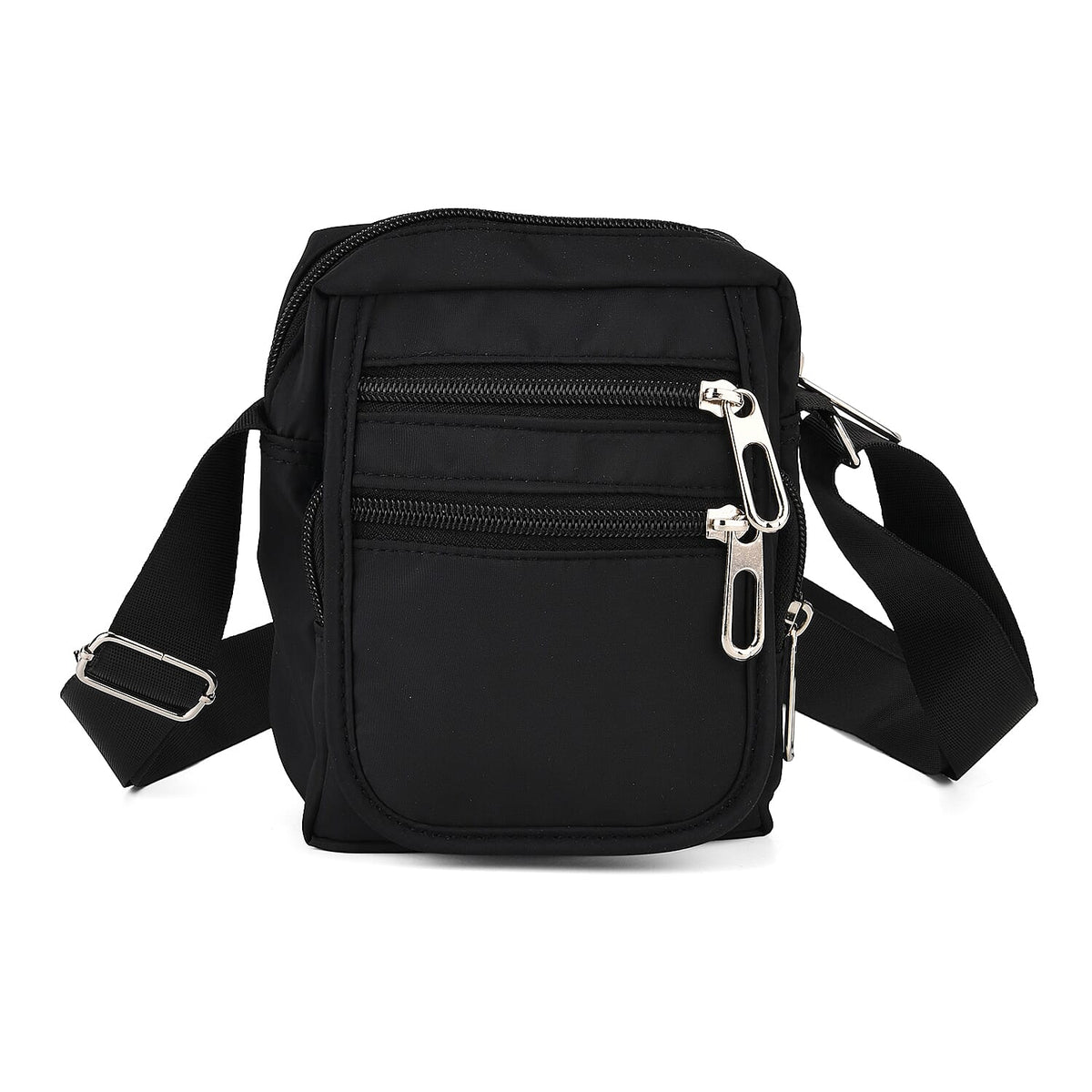 La Marey Black Crossbody Bag with RFID Wall (4.9"x2.4"x6.3")