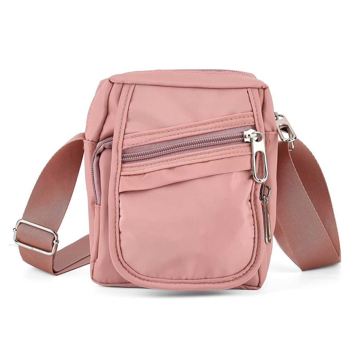 La Marey Black Crossbody Bag with RFID Wall (4.9"x2.4"x6.3")