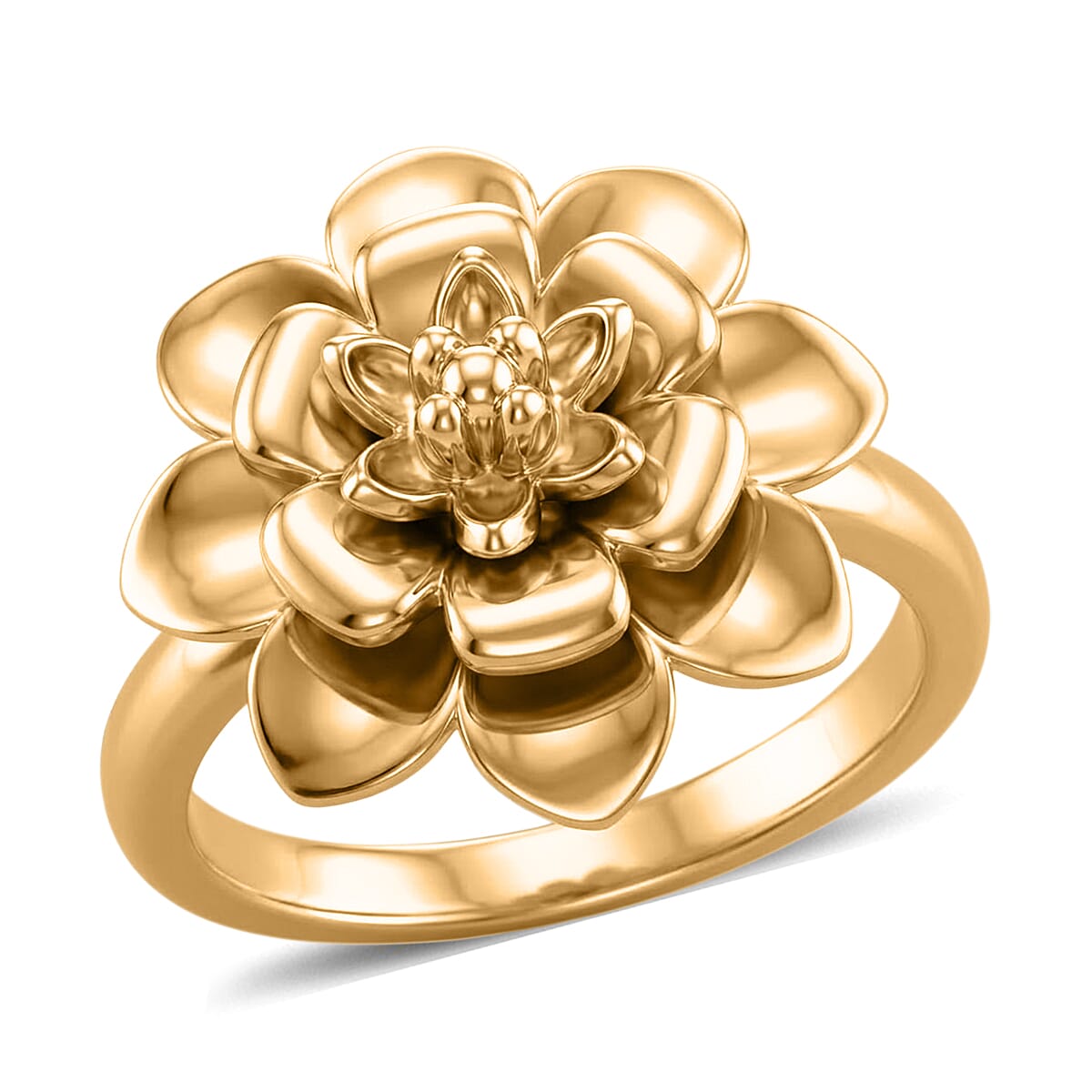 EverTrue Bronzella Collection Floral Ring in 18K YG Plated Bronze