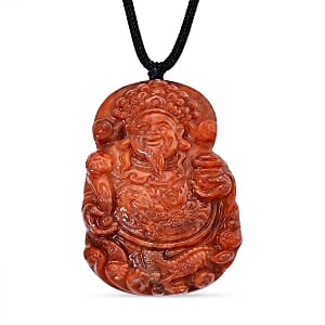 Red Jade Stone Necklace (Adjustable) 210.00 ctw
