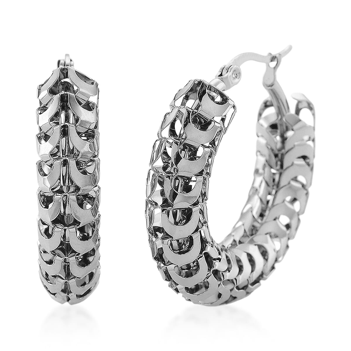 Hoop Earrings in ION Plated YG Stainless Steel 8365565