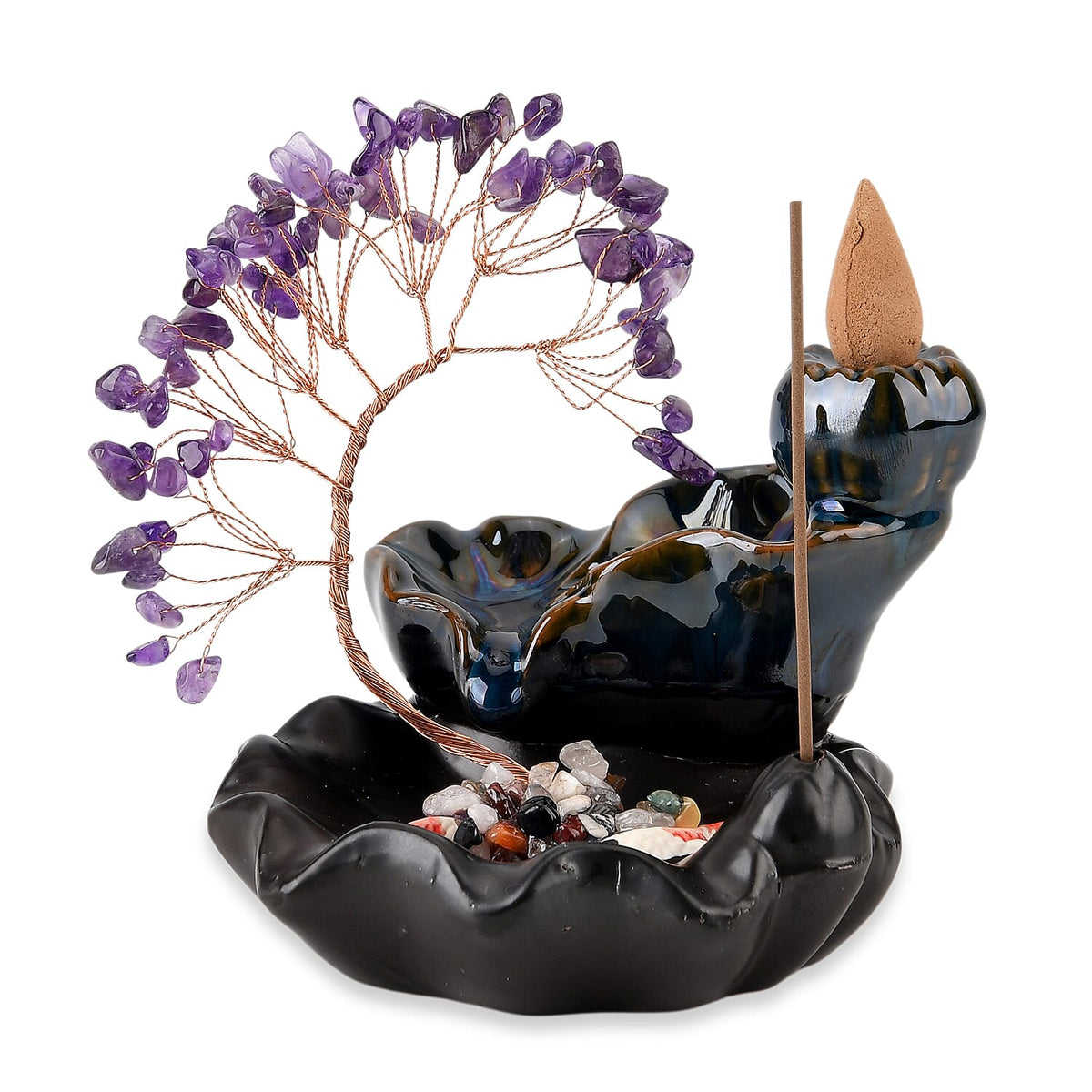 Livmore Citrine Tree withCeramic Base.