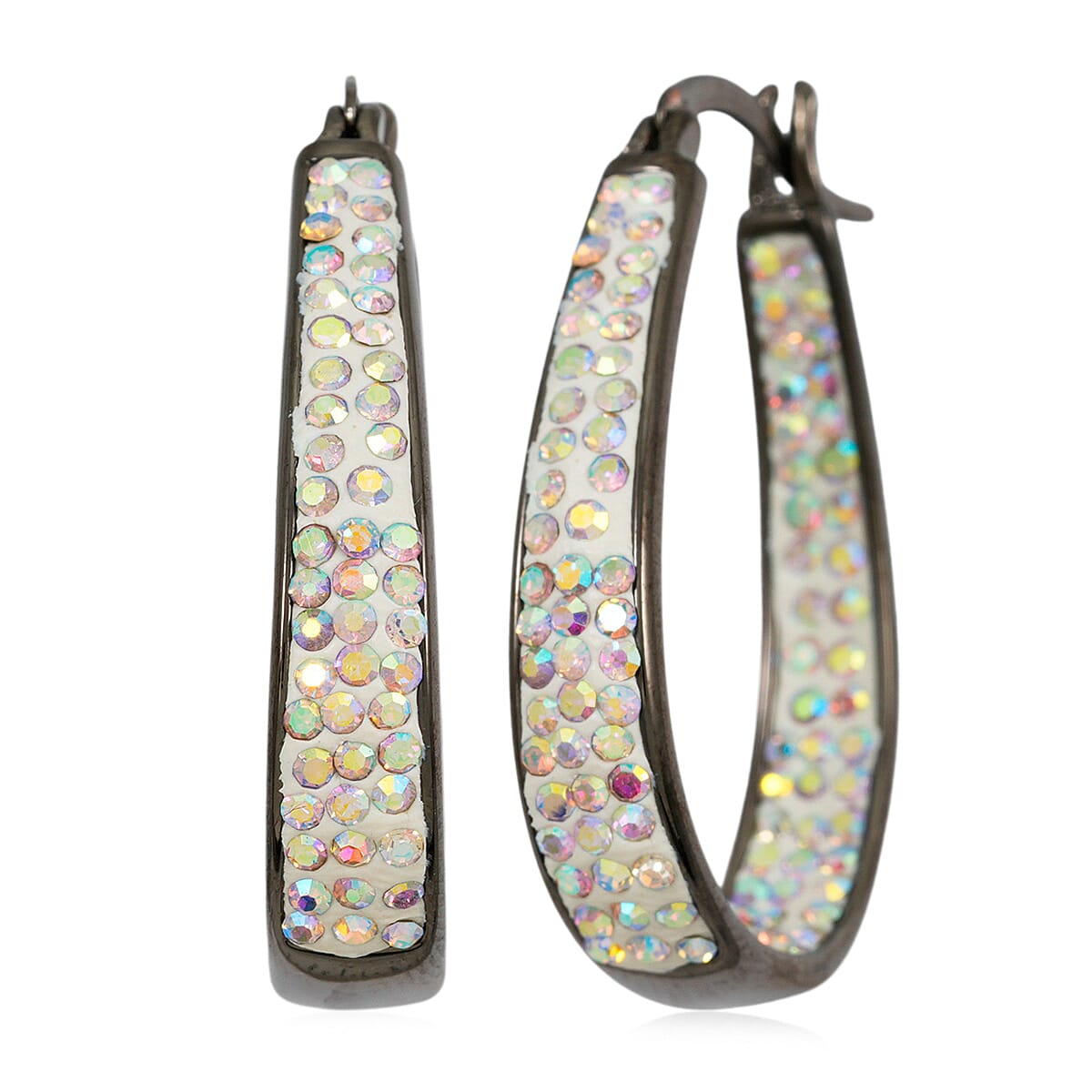 Simulated Diamond Earrings in Silvertone 6.00 ctw