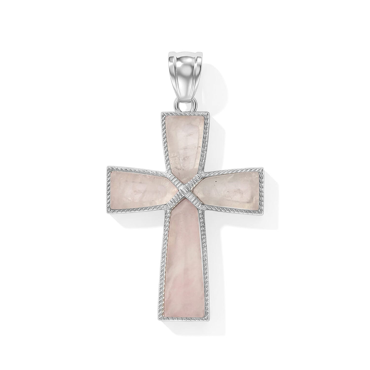 Sodalite 17.00 ctw Cross Pendant without Chain in Silvertone