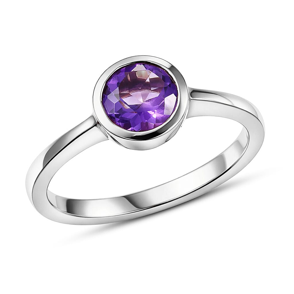 D'Joy Mozambique Garnet Solitaire Ring in 18K Vermeil YG Over Sterling Silver Size 10 0.90 ctw