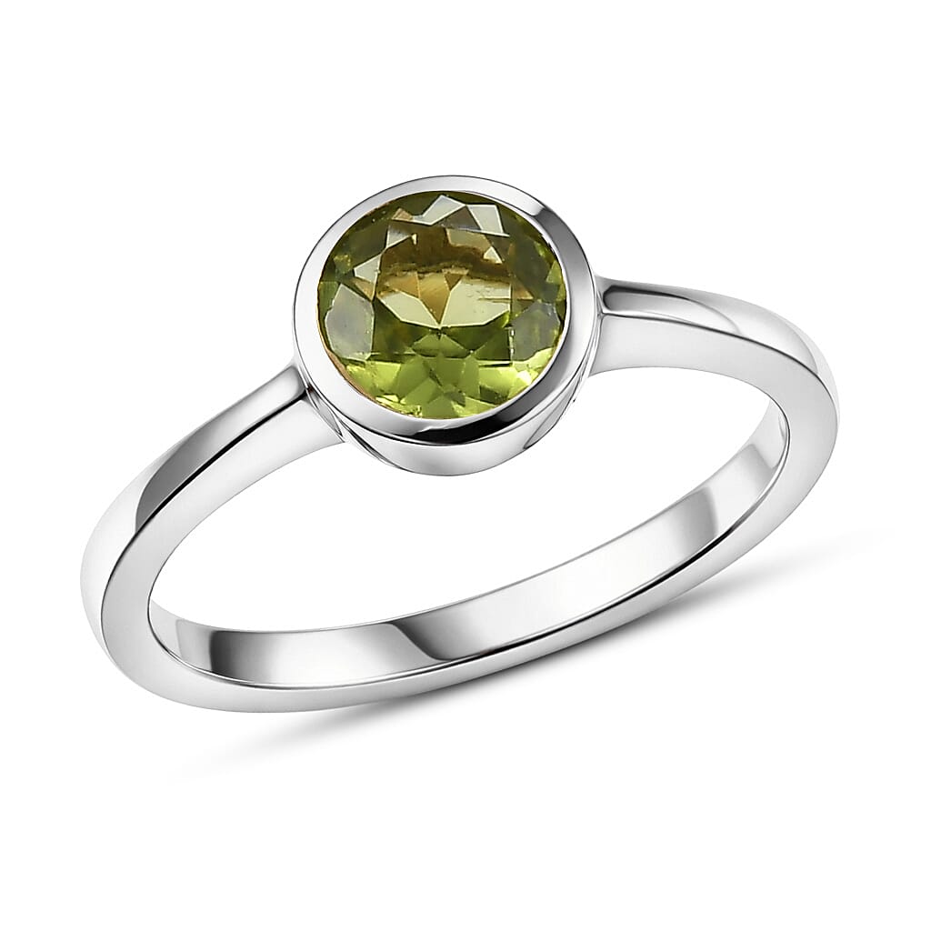 D'Joy Mozambique Garnet Solitaire Ring in 18K Vermeil YG Over Sterling Silver Size 10 0.90 ctw
