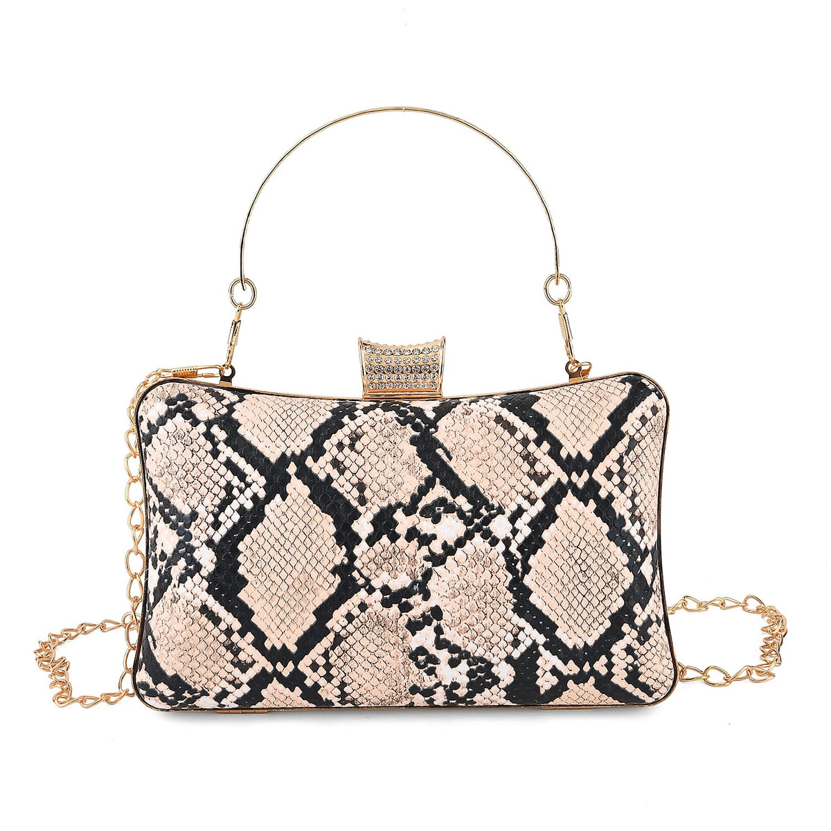 La Marey Grey Leopard Pattern Faux Leather Metal Wallet (7.68"x4.33"x2.76")