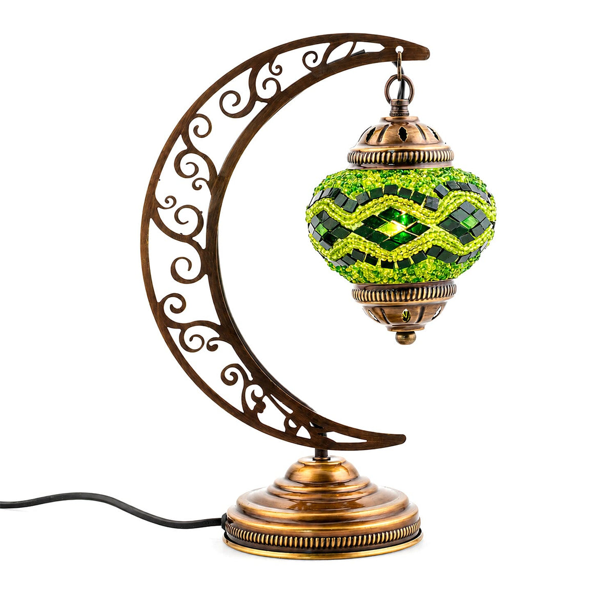 Multi Color Crescent Turkish Lamp
