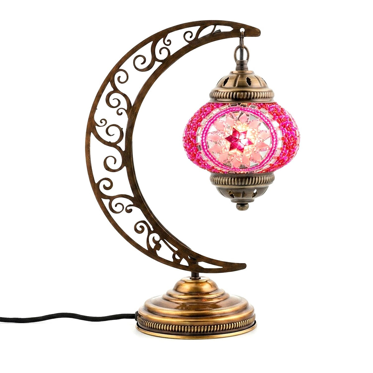 Multi Color Crescent Turkish Lamp