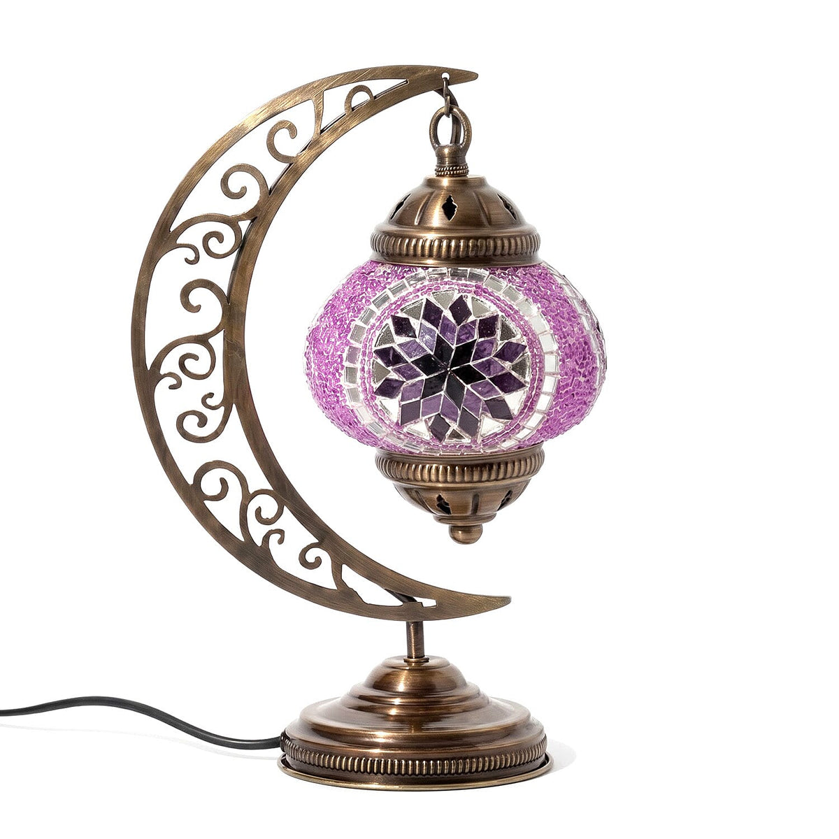 Multi Color Crescent Turkish Lamp