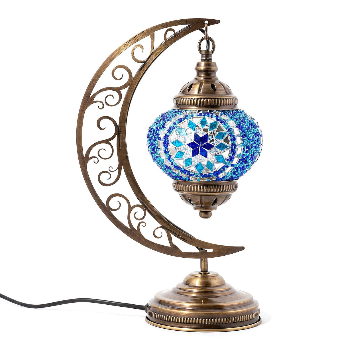 Multi Color Crescent Turkish Lamp