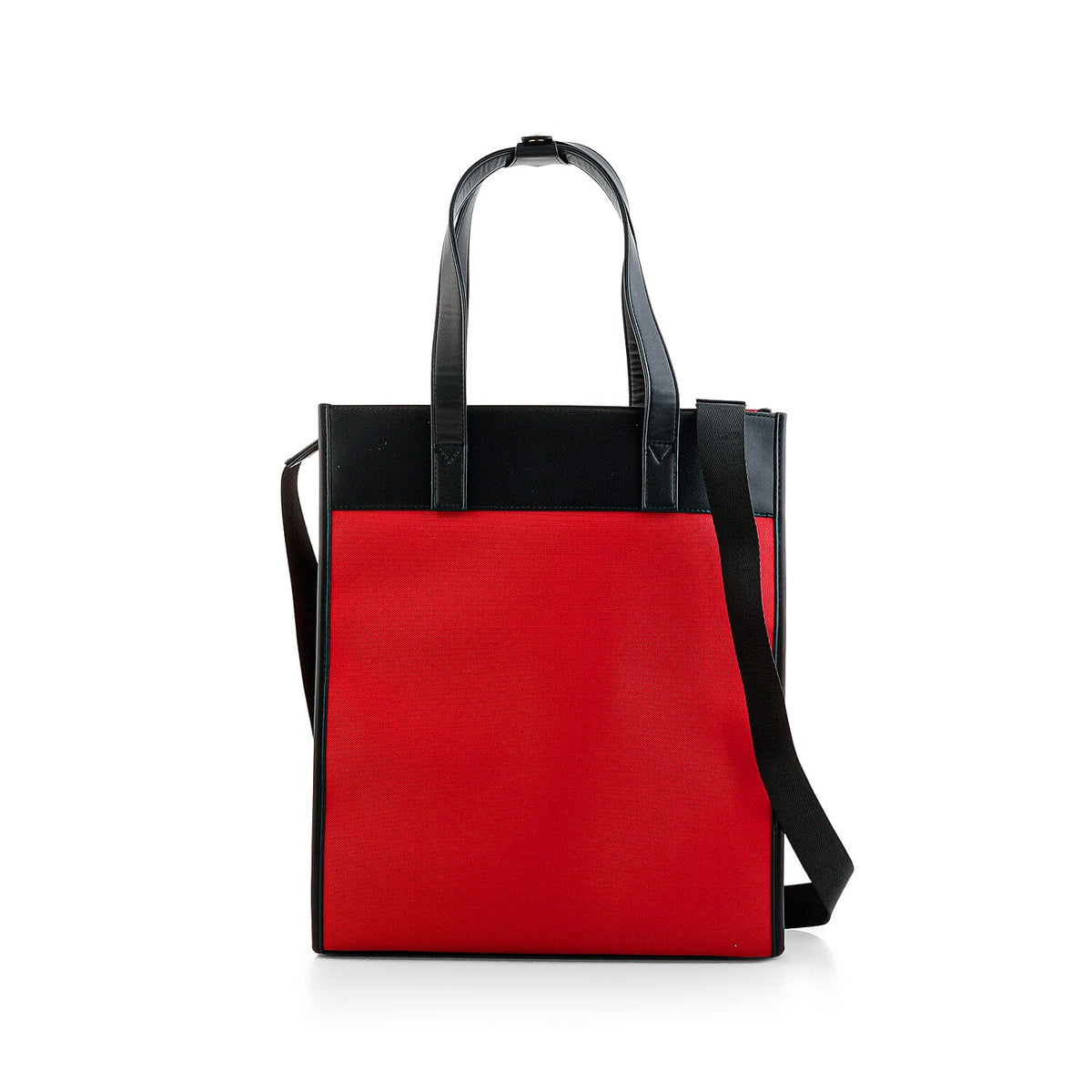 Passage Black Square Tote Bag with Shoulder Strap