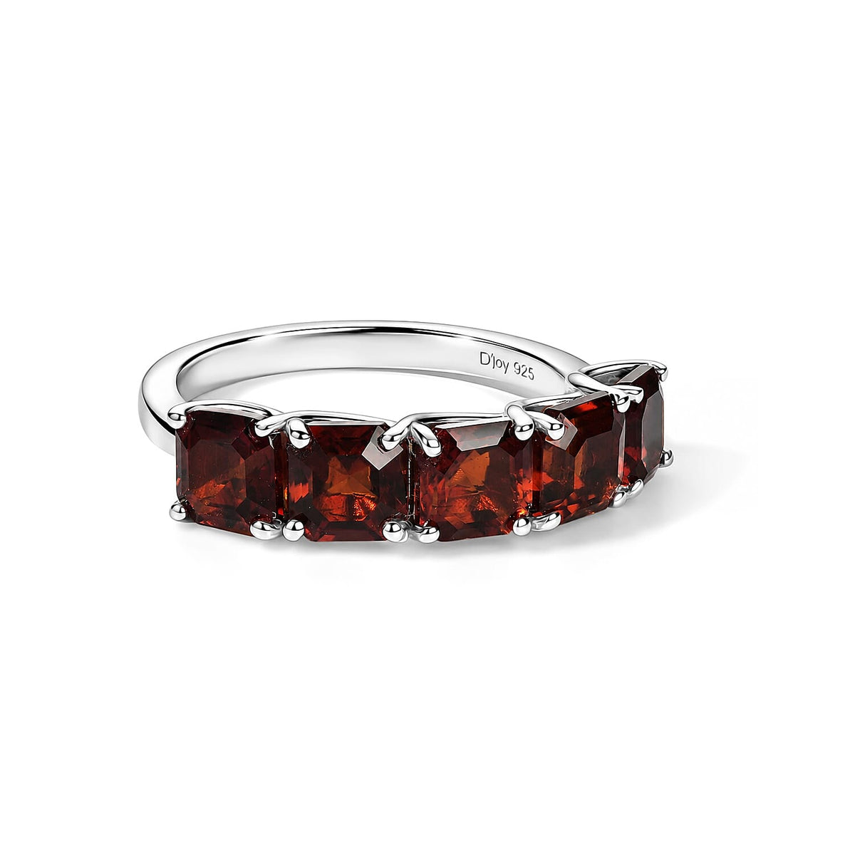 D''Joy Cherry Citrine 2.90 ctw Solitaire Ring in Rhodium Over Sterling Silver (Size 7.0)