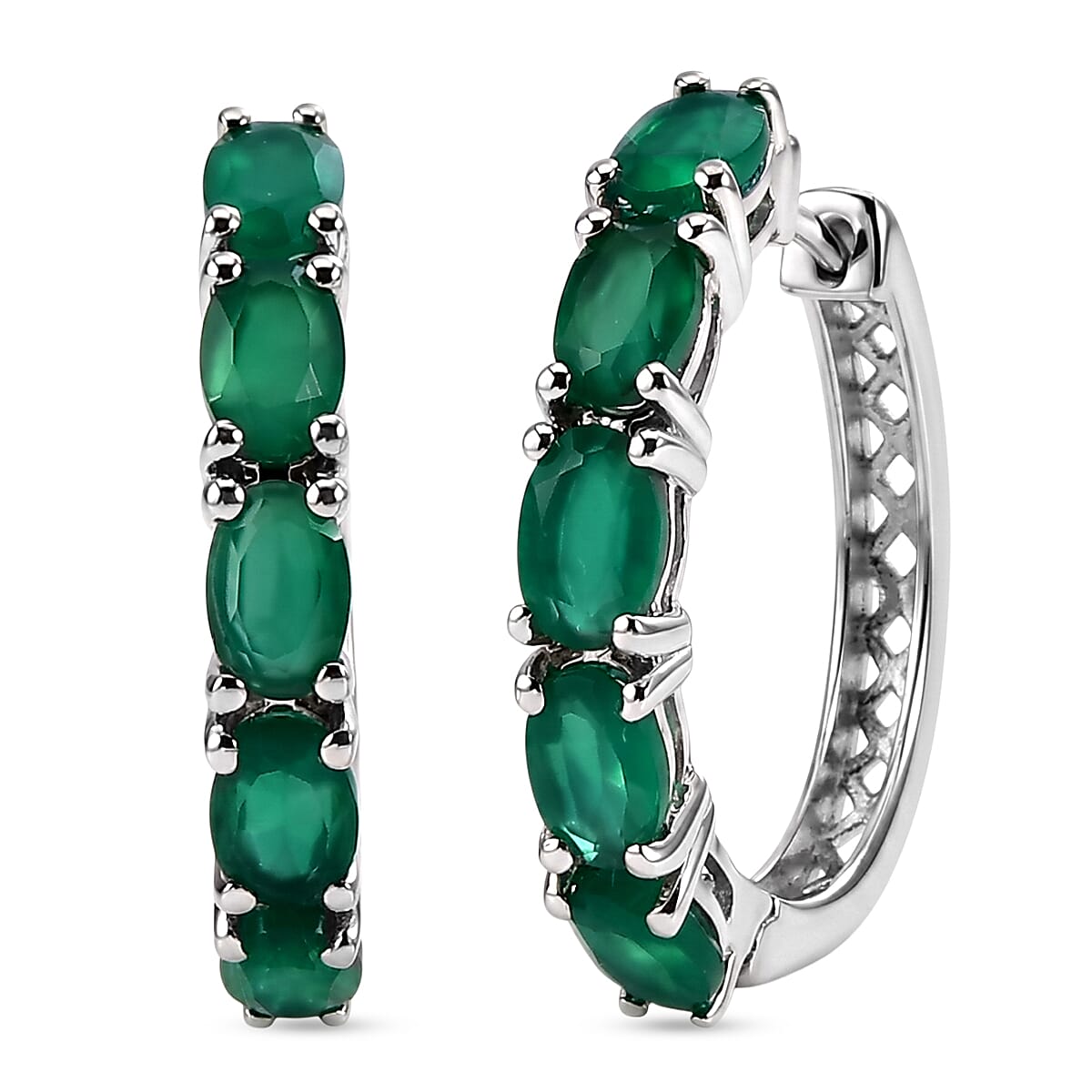 EverTrue Thai Black Spinel Earrings in Platinum Bond 6.35 ctw