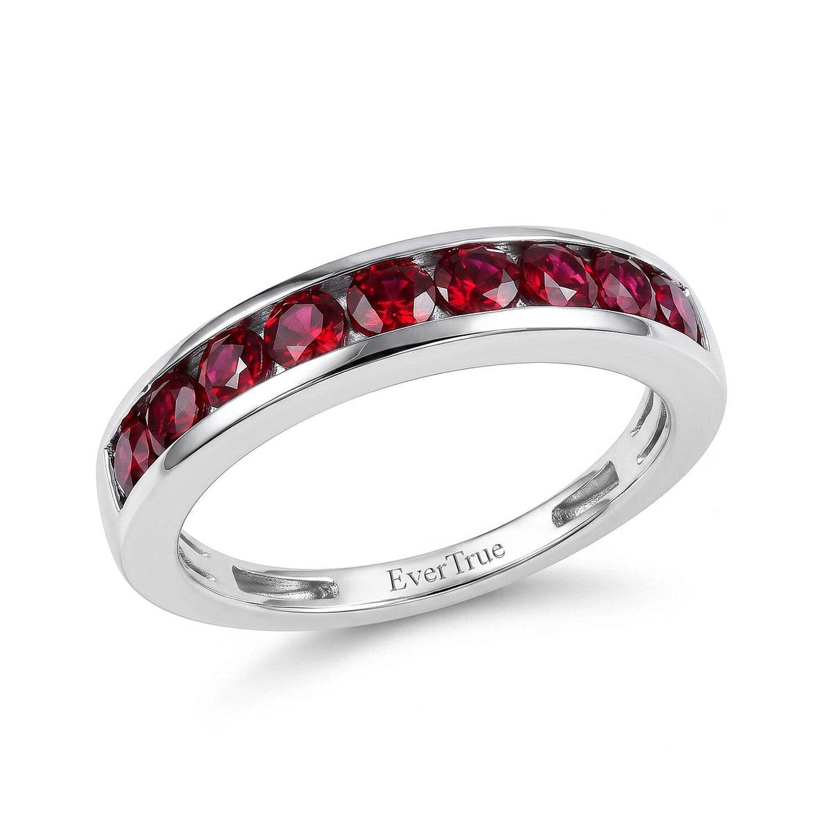 EverTrue Pyrope Garnet Band Ring in Platinum Bond (Size 6.0) 1.40 ctw