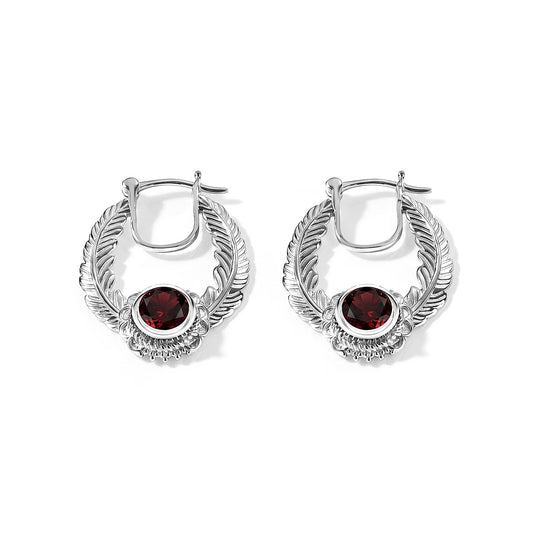 EverTrue Mozambique Garnet Earrings in Platinum Bond 5.60 ctw