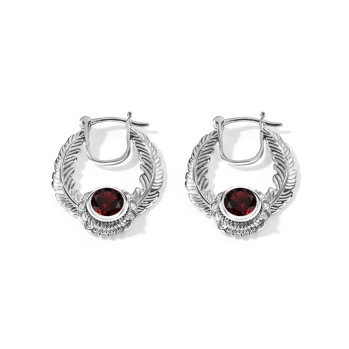 EverTrue Mozambique Garnet Earrings in Platinum Bond 5.60 ctw